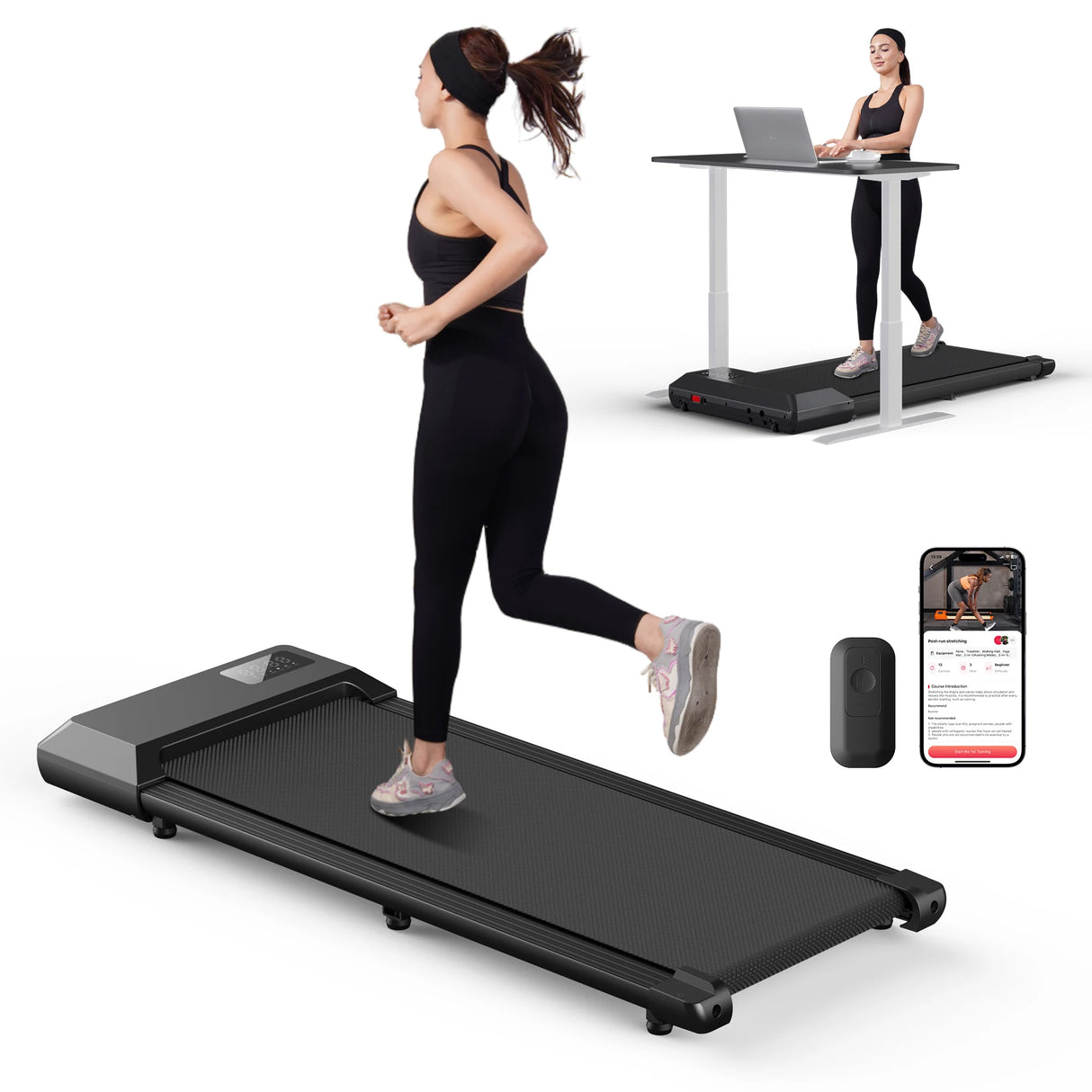 Adimerah Compact Walking Pad - 2.5HP, 300 lbs Capacity