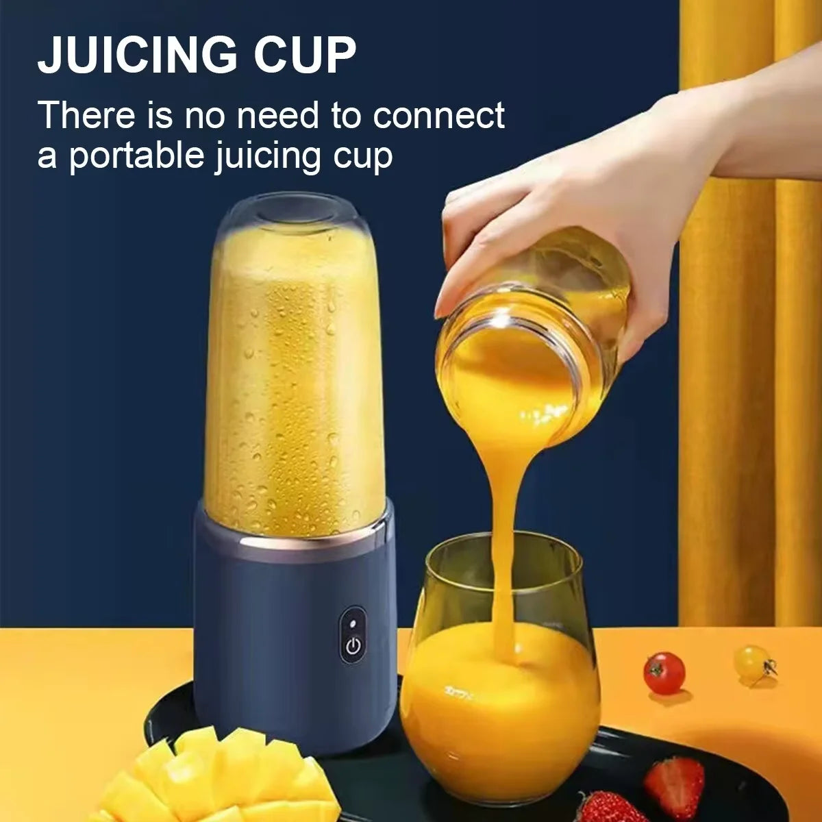 Adimerah USB Portable Personal Mini Juicer Cup Handheld Travel Blender Single Double Cups for Water Bottles