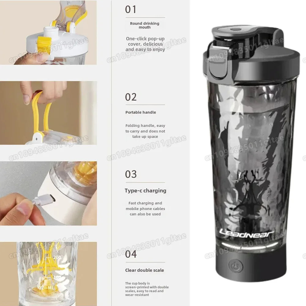 Adimerah Mini USB Portable Automatic Stirring Blender 650ml Multipurpose