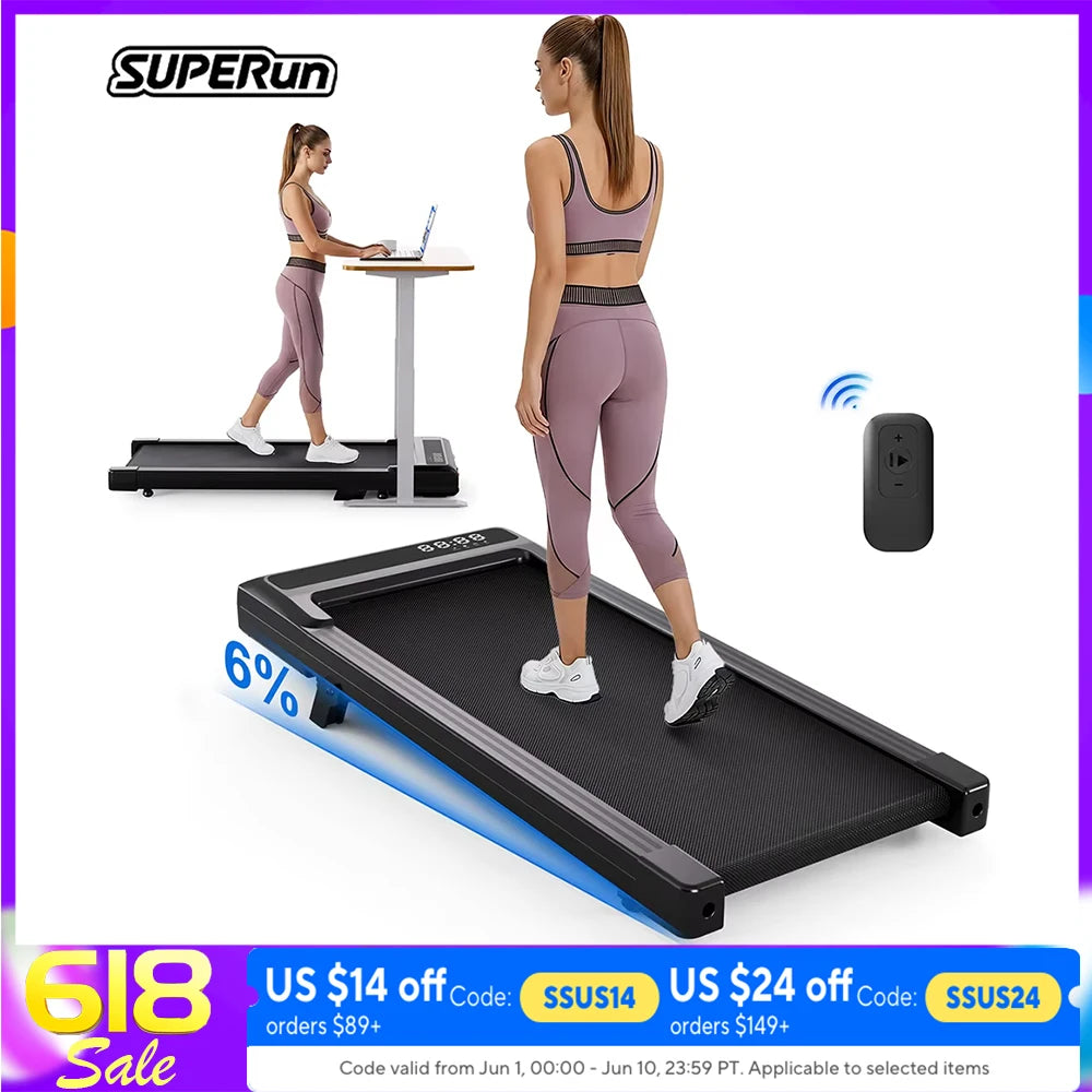 Adimerah Compact Walking Pad Foldable Treadmill For Home/Office 2.5HP Motor.