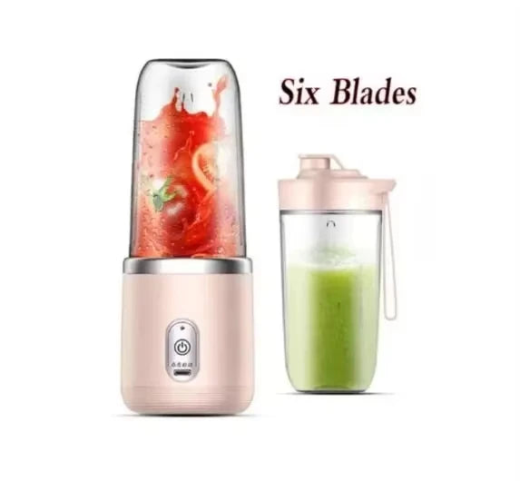 Adimerah USB Portable Personal Mini Juicer Cup Handheld Travel Blender Single Double Cups for Water Bottles
