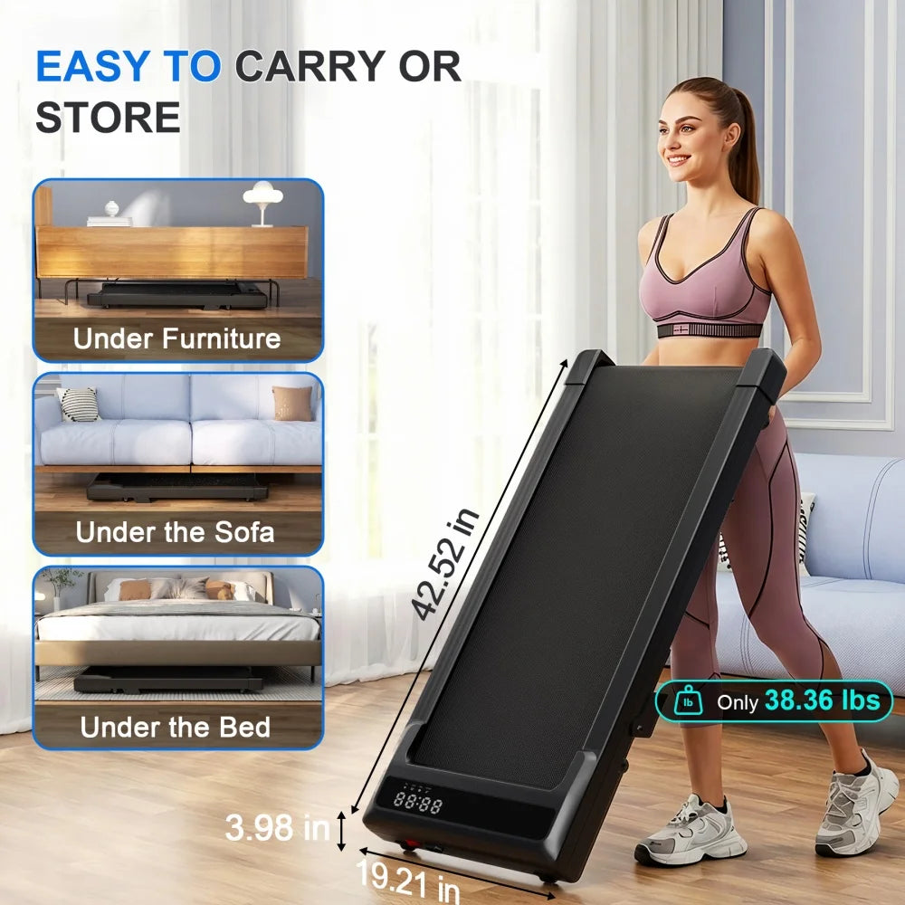 Adimerah Compact Walking Pad Foldable Treadmill For Home/Office 2.5HP Motor.