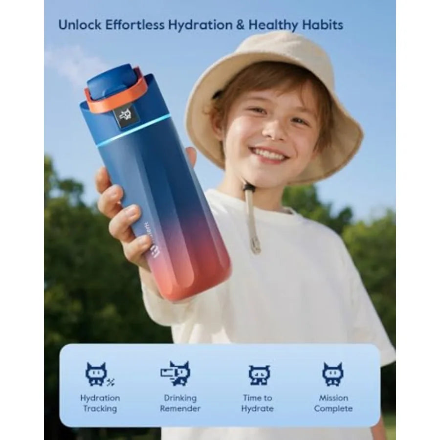 Adimerah Smart Hydration Bottle – 16oz/500MLwith Reminder & Tracker, Android/ ios App Connected