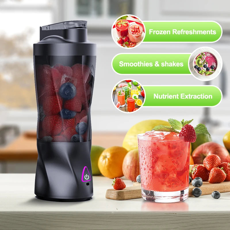 Adimerah Premium Portable Blender 700ML Multifunctional USB Rechargeable Shakes Smoothie Blender Outdoor Mixing Cup