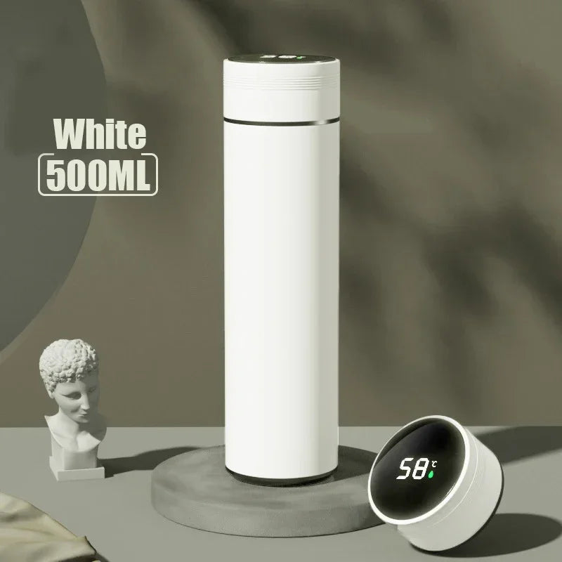 Adimerah LED Smart Bottle – 500ML Stainless Steel Vacuum Insulated Thermos with Temperature Display