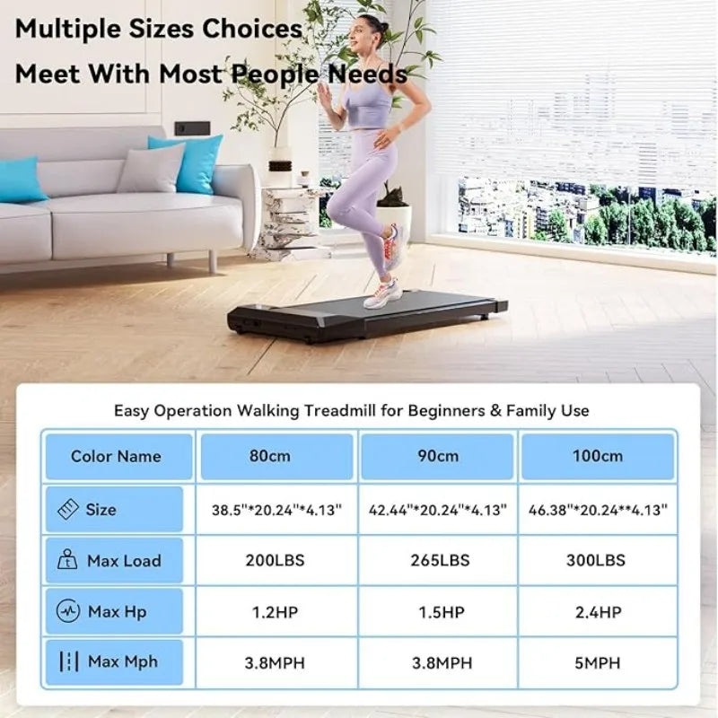 Adimerah Compact Walking Pad – Superun 2-in-1 Home & Office Treadmill, 2.5 HP Mini Treadmill for Small Spaces with APP & Remote Control