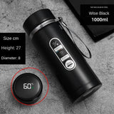 Adimerah LED Smart Bottle – 800ML/1L Stainless Steel Vacuum Thermos with Temperature Display. & Cup