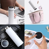 Adimerah LED Smart Bottle – 500ML Stainless Steel Vacuum Insulated Thermos with Temperature Display