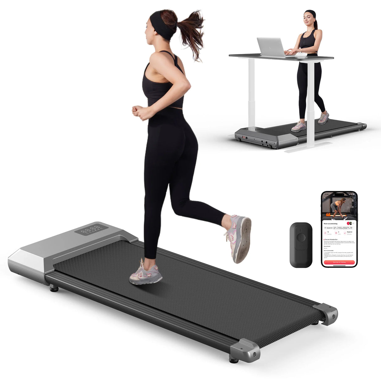 Adimerah Compact Walking Pad - 2.5HP, 300 lbs Capacity