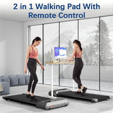 Adimerah Compact Walking Pad - 2.5HP, 300 lbs Capacity