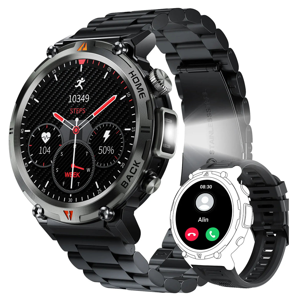 Adimerah KE3 GPS - AMOLED Smartwatch