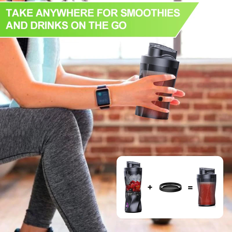 Adimerah Premium Portable Blender 700ML Multifunctional USB Rechargeable Shakes Smoothie Blender Outdoor Mixing Cup