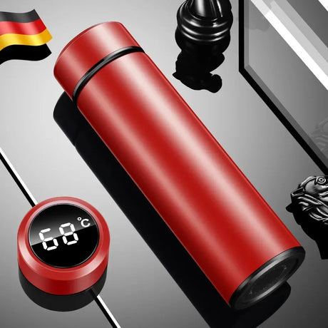 Adimerah LED Smart Bottle – 500ML Stainless Steel Vacuum Insulated Thermos with Temperature Display