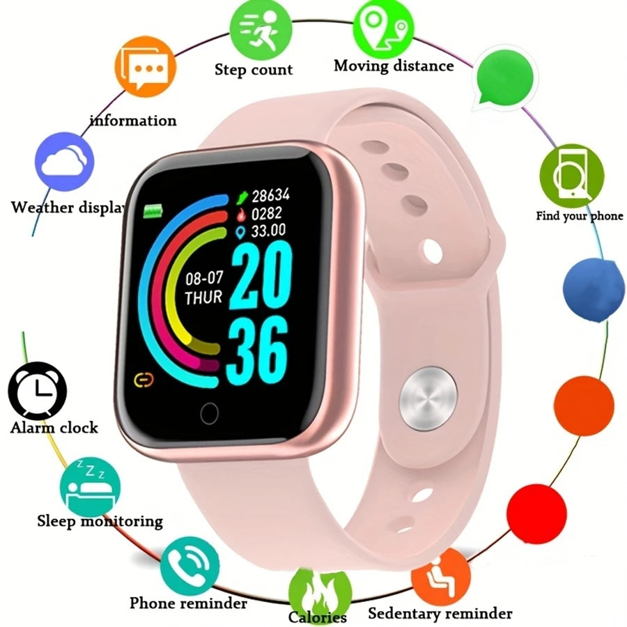 Adimerah Fitness Tracker Smart Watch for Men Women Supports Android IOS