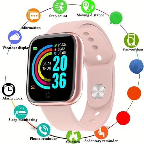 Adimerah Fitness Tracker Smart Watch for Men Women Supports Android IOS