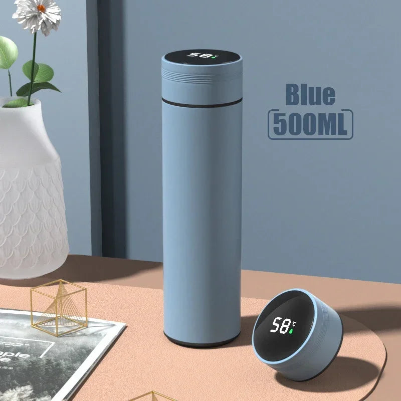 Adimerah LED Smart Bottle – 500ML Stainless Steel Vacuum Insulated Thermos with Temperature Display