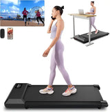 Adimerah Compact Walking Pad – Superun 2-in-1 Home & Office Treadmill, 2.5 HP Mini Treadmill for Small Spaces with APP & Remote Control