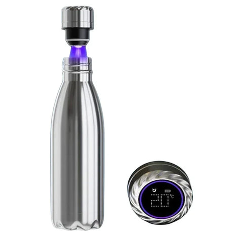 Adimerah water reminder Hydration Bottle – 304 Stainless Steel UV Sterilization Thermos, 500ML Double-Layer Vacuum Insulated Sports Kettle