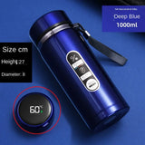 Adimerah LED Smart Bottle – 800ML/1L Stainless Steel Vacuum Thermos with Temperature Display. & Cup
