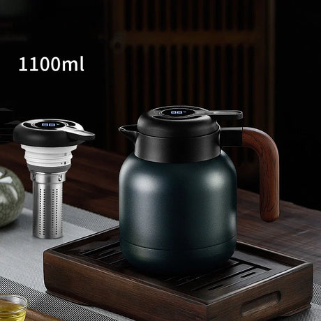 Adimerah Premium Smart Thermos – 316 Stainless Steel Vacuum Bottle with LED Temperature Display & Tea Strainer