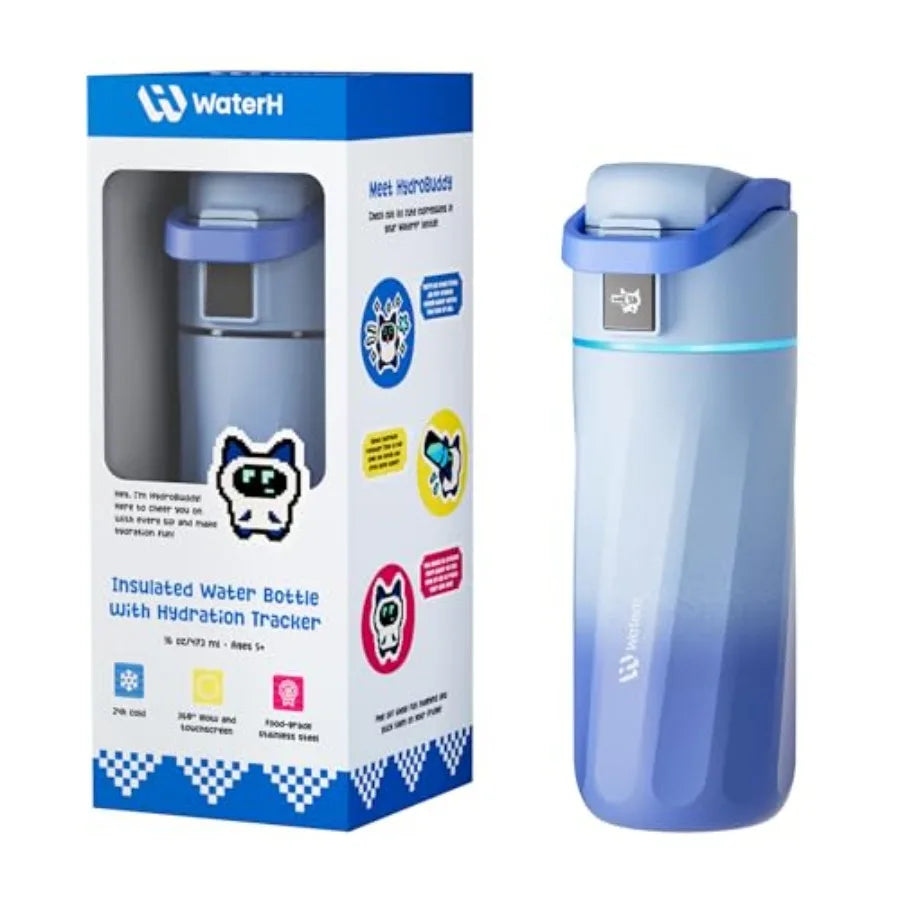 Adimerah Smart Hydration Bottle – 16oz/500MLwith Reminder & Tracker, Android/ ios App Connected