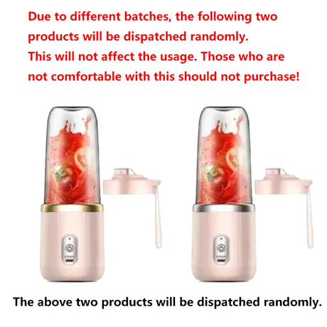 Adimerah USB Portable Personal Mini Juicer Cup Handheld Travel Blender Single Double Cups for Water Bottles
