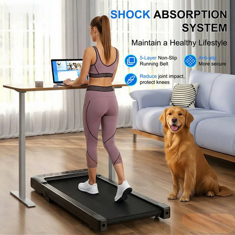 Adimerah Compact Walking Pad Foldable Treadmill For Home/Office 2.5HP Motor.
