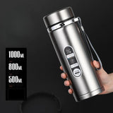 Adimerah LED Smart Bottle – 800ML/1L Stainless Steel Vacuum Thermos with Temperature Display. & Cup