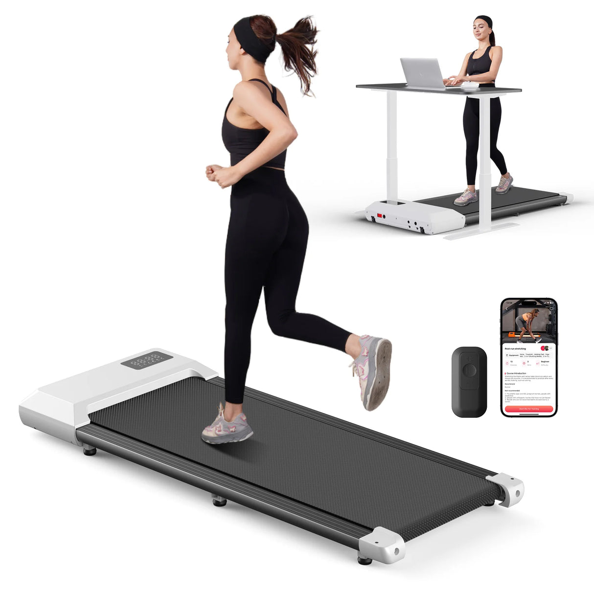 Adimerah Compact Walking Pad - 2.5HP, 300 lbs Capacity