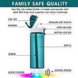 Adimerah Smart Hydration Bottle – App Connected, 800ML Tritan Plastic, Reminder & Water Intake Tracker with Lights, Sound, Straw, Rechargeable