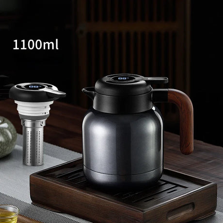 Adimerah Premium Smart Thermos – 316 Stainless Steel Vacuum Bottle with LED Temperature Display & Tea Strainer