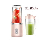 Adimerah USB Portable Personal Mini Juicer Cup Handheld Travel Blender Single Double Cups for Water Bottles