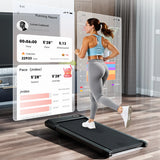 Adimerah Compact Walking Pad – Foldable 2-in-1 Under Desk Treadmill, 2.5HP, 6% Slope, 300 lbs Capacity, LED Display & Remote