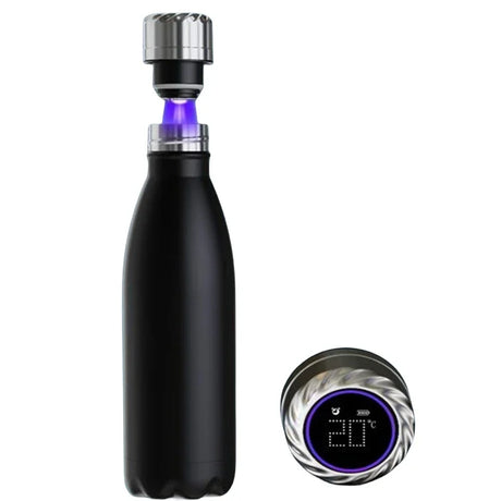 Adimerah water reminder Hydration Bottle – 304 Stainless Steel UV Sterilization Thermos, 500ML Double-Layer Vacuum Insulated Sports Kettle