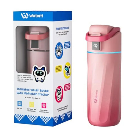 Adimerah Smart Hydration Bottle – 16oz/500MLwith Reminder & Tracker, Android/ ios App Connected