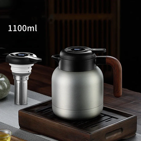 Adimerah Premium Smart Thermos – 316 Stainless Steel Vacuum Bottle with LED Temperature Display & Tea Strainer