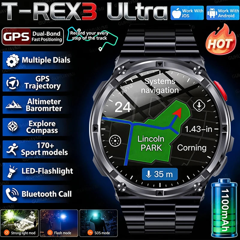 Adimerah T-Rex3 Pro GPS AMOLED Smart Watch