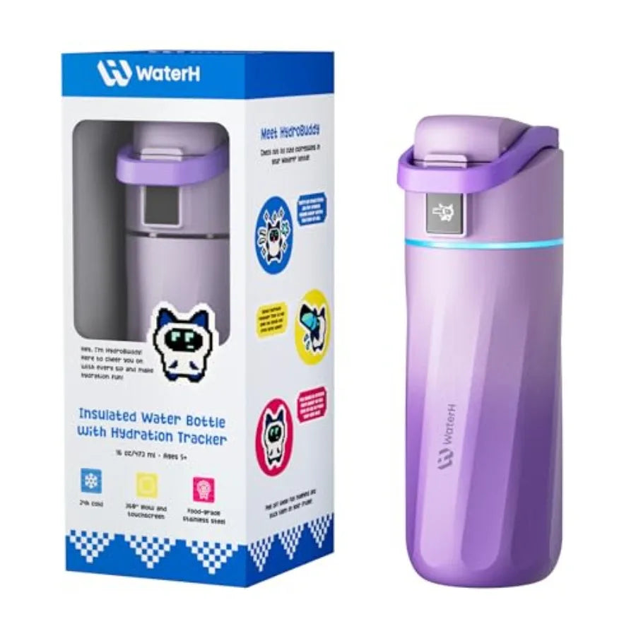 Adimerah Smart Hydration Bottle – 16oz/500MLwith Reminder & Tracker, Android/ ios App Connected