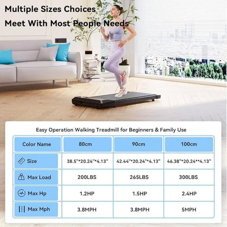 Adimerah Compact Walking Pad – Superun 2-in-1 Home & Office Treadmill, 2.5 HP Mini Treadmill for Small Spaces with APP & Remote Control