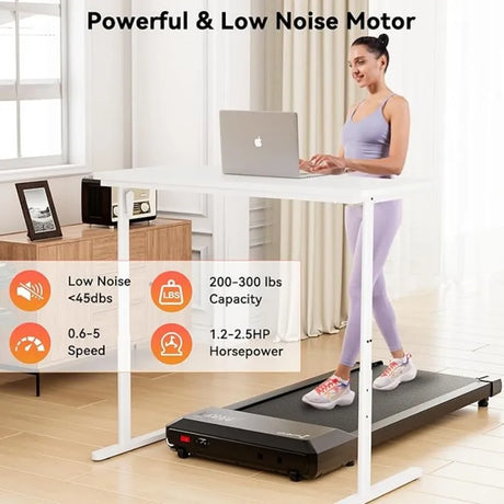 Adimerah Compact Walking Pad – Superun 2-in-1 Home & Office Treadmill, 2.5 HP Mini Treadmill for Small Spaces with APP & Remote Control
