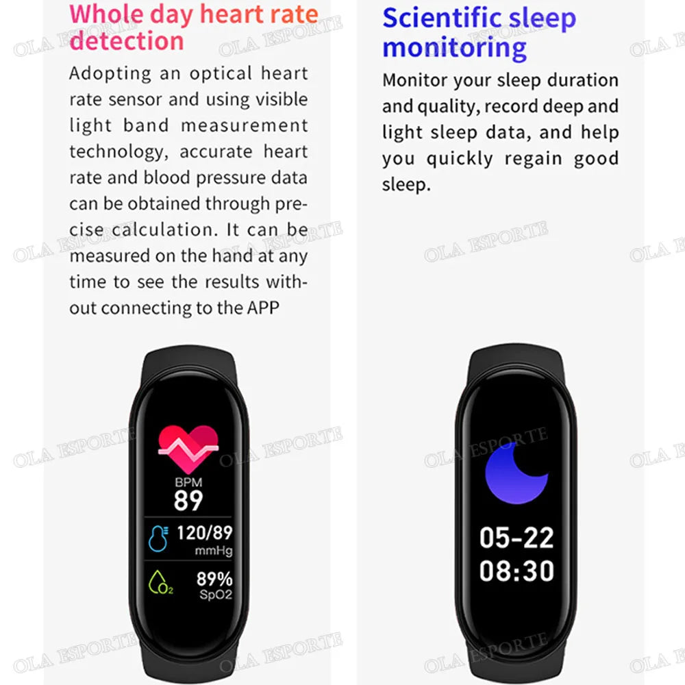 Adimerah Fitness Tracker Smart Watch -M7 Smart Wristband Fitness Tracker For Men Women