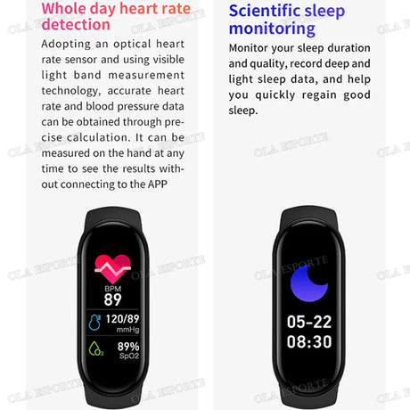 Adimerah Fitness Tracker Smart Watch -M7 Smart Wristband Fitness Tracker For Men Women