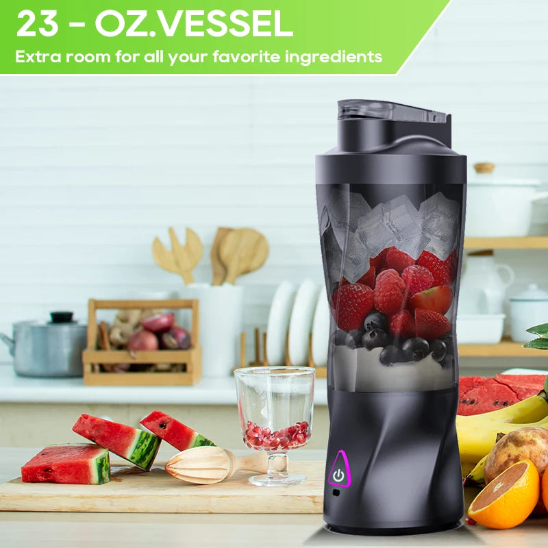 Adimerah Premium Portable Blender 700ML Multifunctional USB Rechargeable Shakes Smoothie Blender Outdoor Mixing Cup