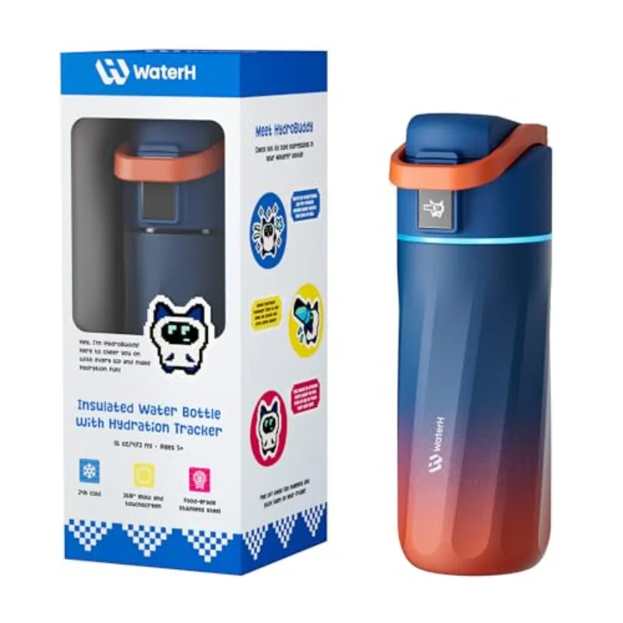 Adimerah Smart Hydration Bottle – 16oz/500MLwith Reminder & Tracker, Android/ ios App Connected