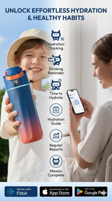Adimerah Smart Hydration Bottle – 16oz/500MLwith Reminder & Tracker, Android/ ios App Connected